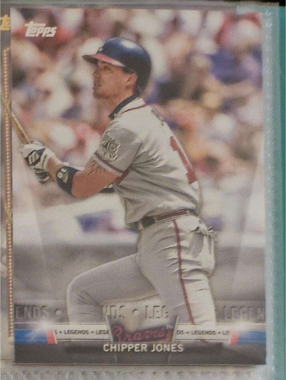 2018 Topps S2 #S-71 Chipper Jones BRAVES HOF LEGENDS Salute baseball card NM/MT